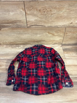 OshKosh Plaid Button Up Flannel Red sz 3T