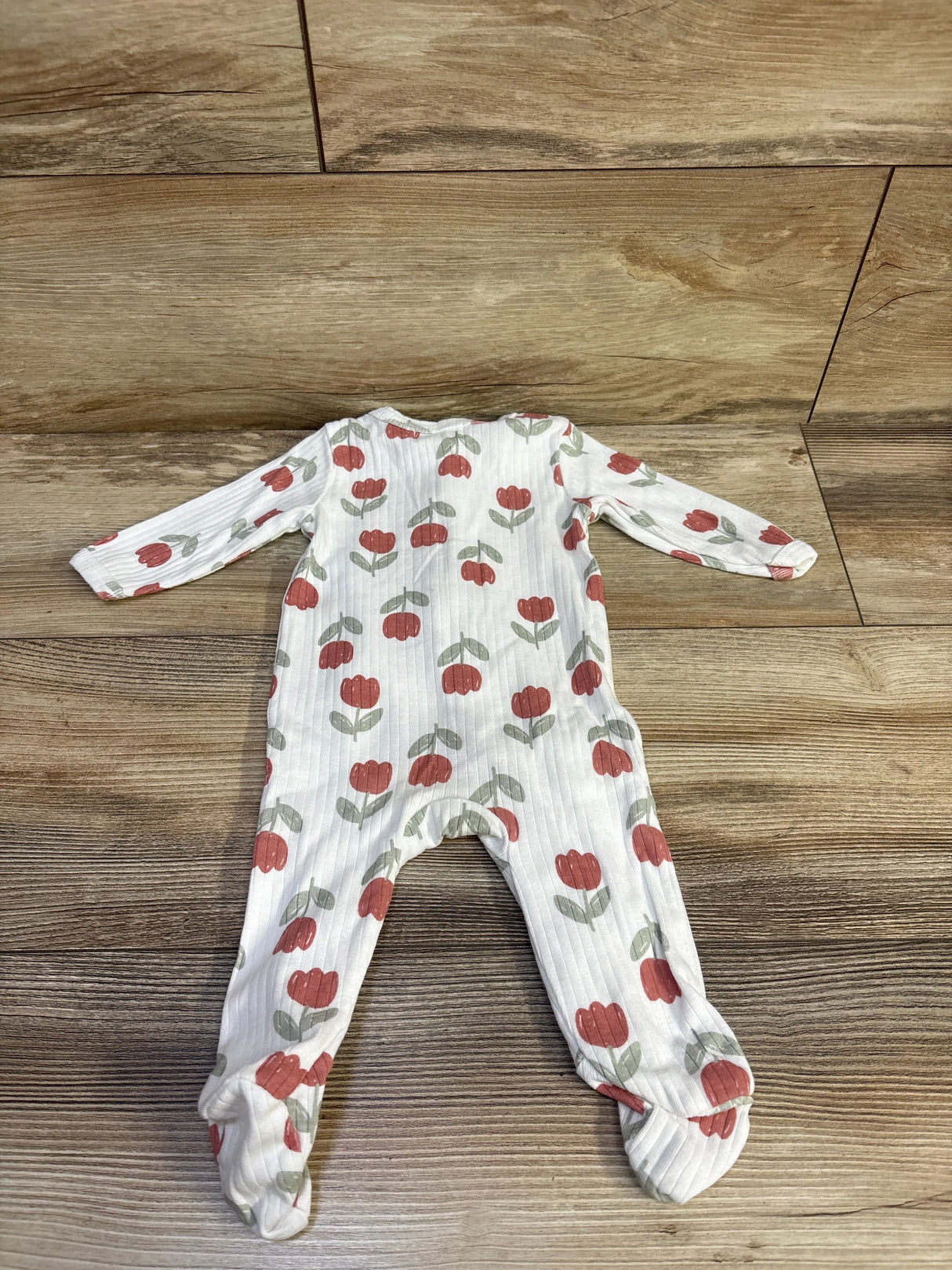 Rabbit + Bear Organic Ribbed Sleeper White sz 0-3m
