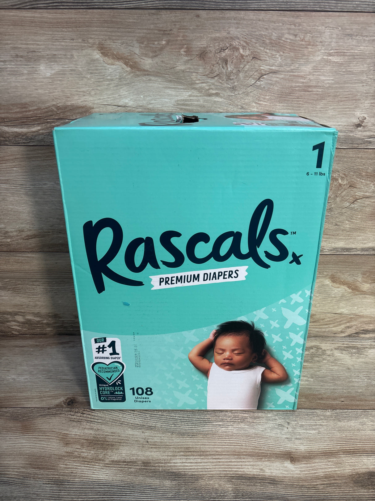 NEW Rascals Premium Diapers, Size 1 108ct.