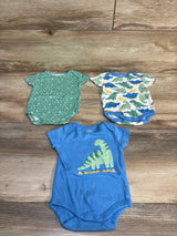 Laughing Llama 3pk Dinosaur Bodysuit Set Blue sz 3m