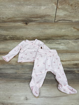 Just One You 2pc Kimono Shirt & Footed Pants Pink sz 3m