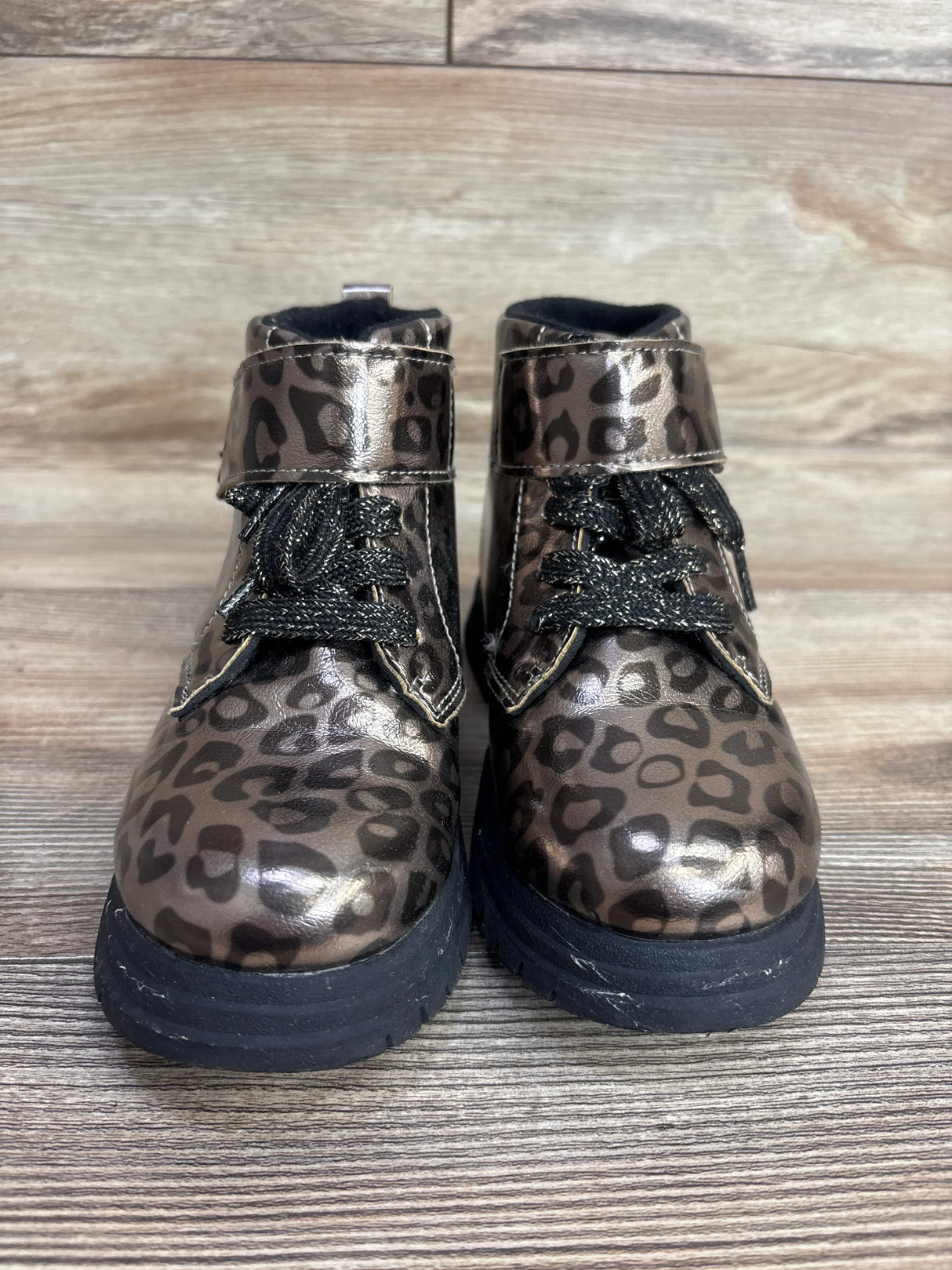 OshKosh Cheetah Print Lace-Up Boots 12c