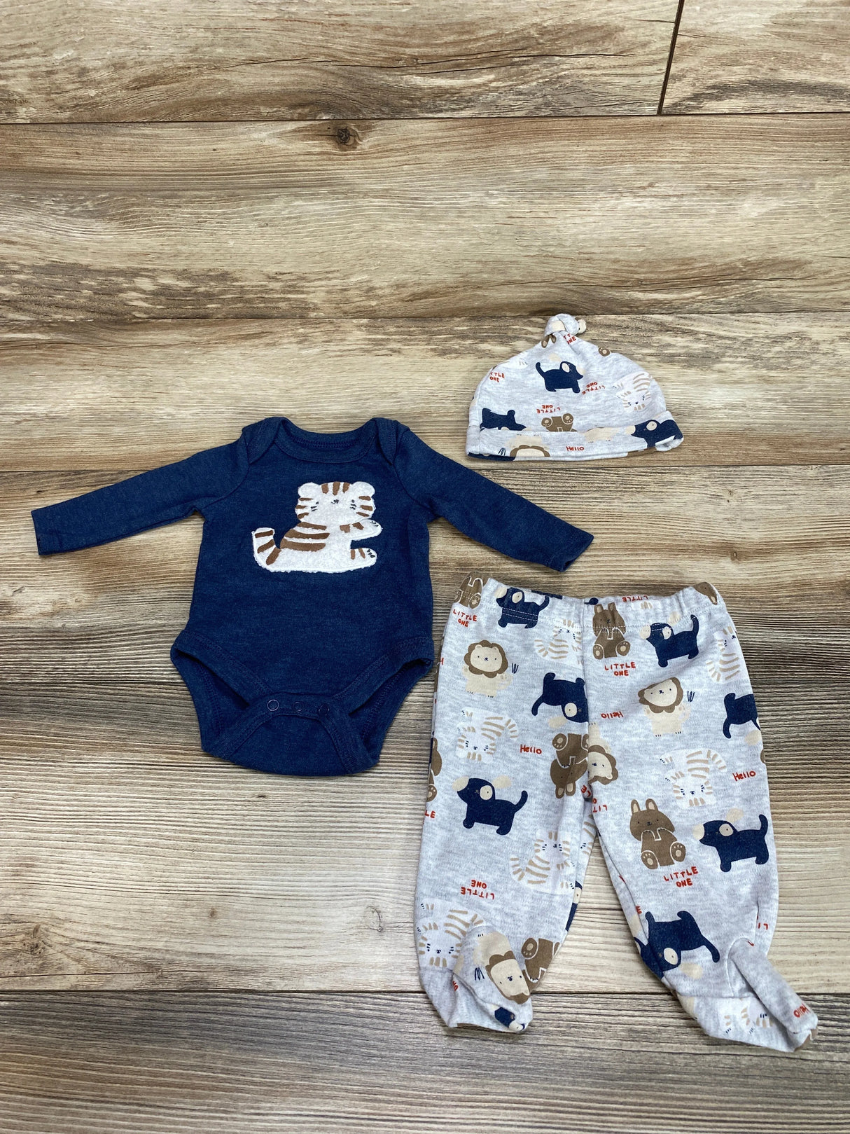 Sterling Baby 3pc Bodysuit Set Blue sz Newborn