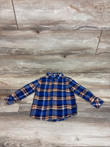 Epic Threads Plaid Button Up Flannel Shirt Blue sz 2T