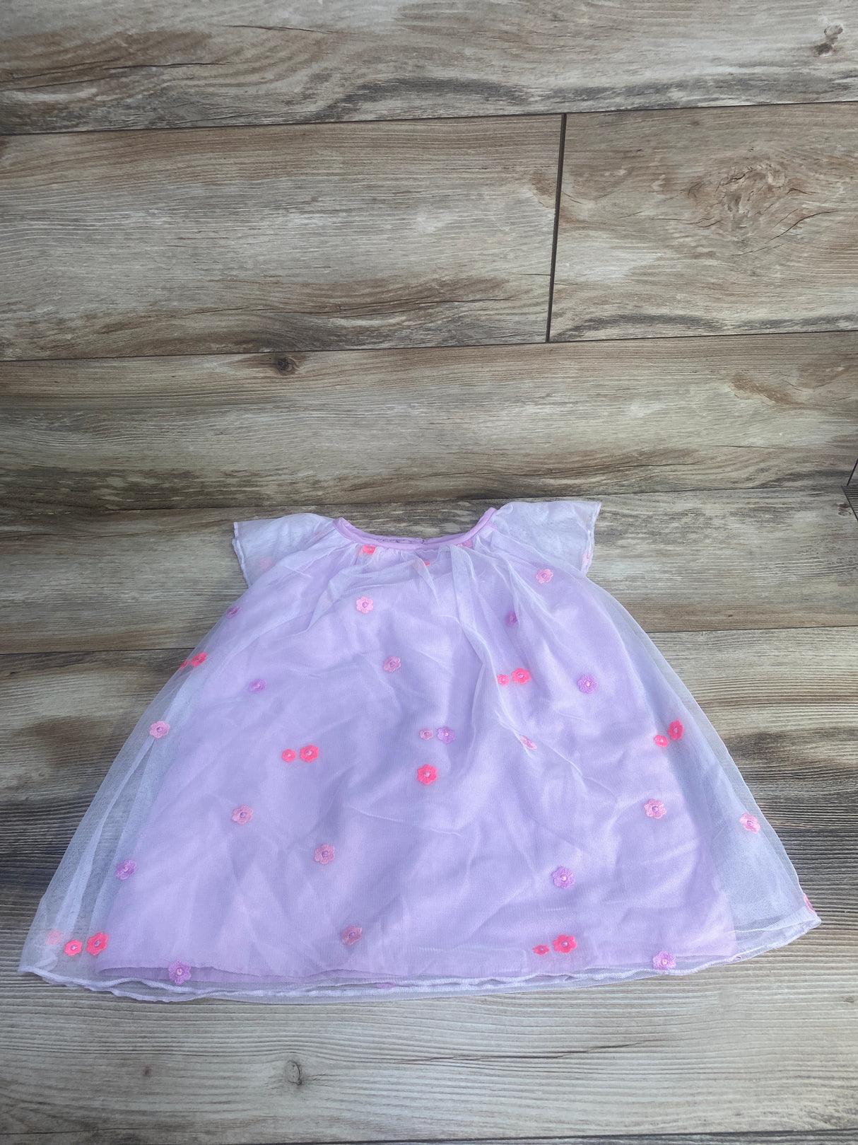 Cat & Jack Floral Embroidered Dress Purple sz 2T