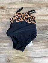 NEW Coral Reef The Mini Sailor Leopard Print 1pc Swimsuit sz Newborn