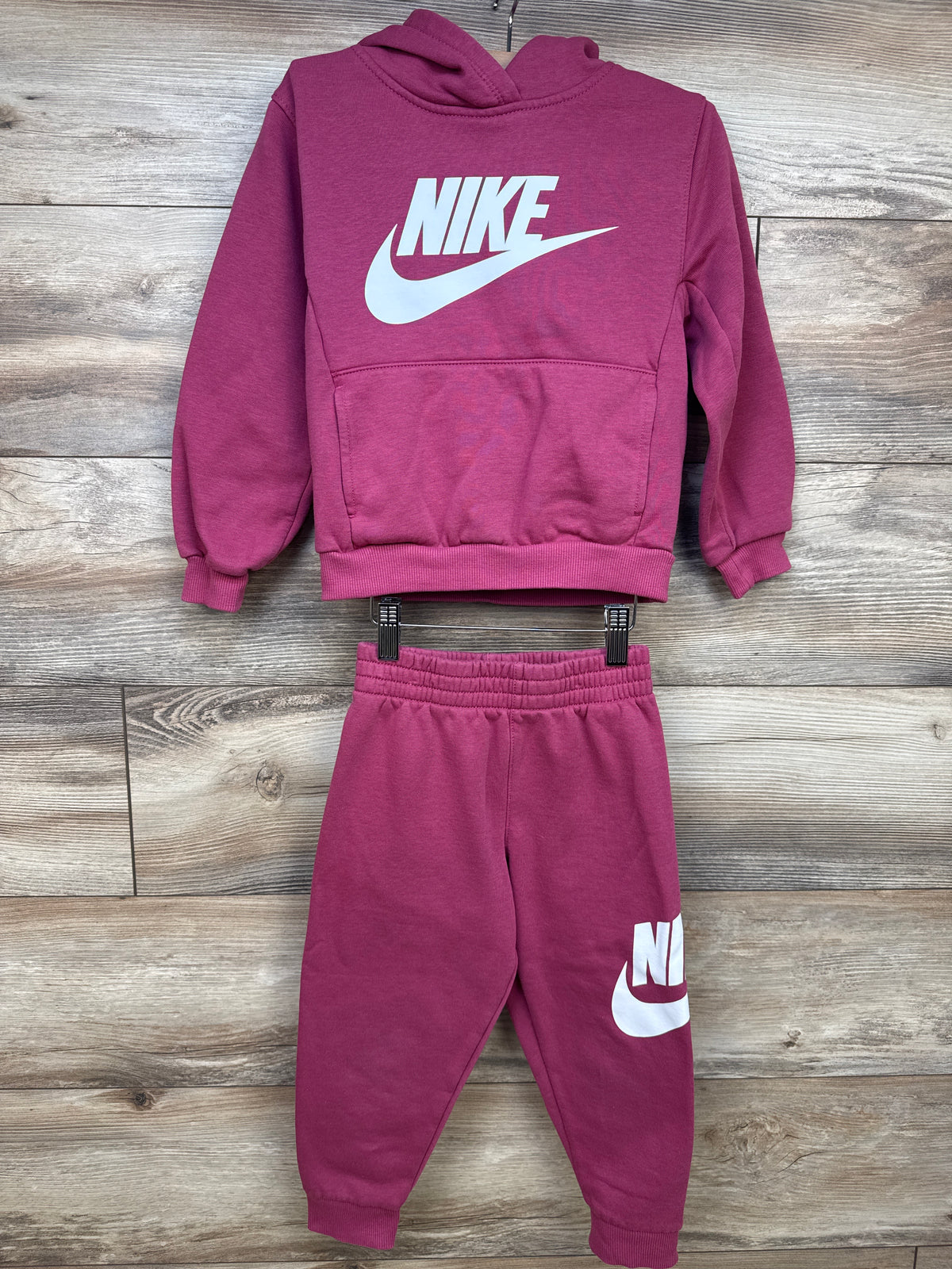 Nike 2pc Pullover Sweatshirt & Joggers Set Pink sz 4T