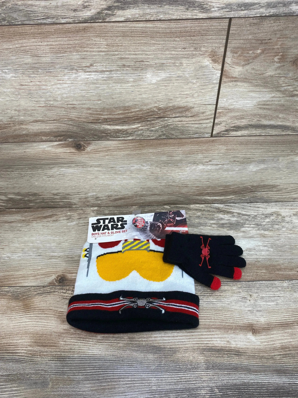 NEW Star Wars Hat & Glove Set Black OSFM