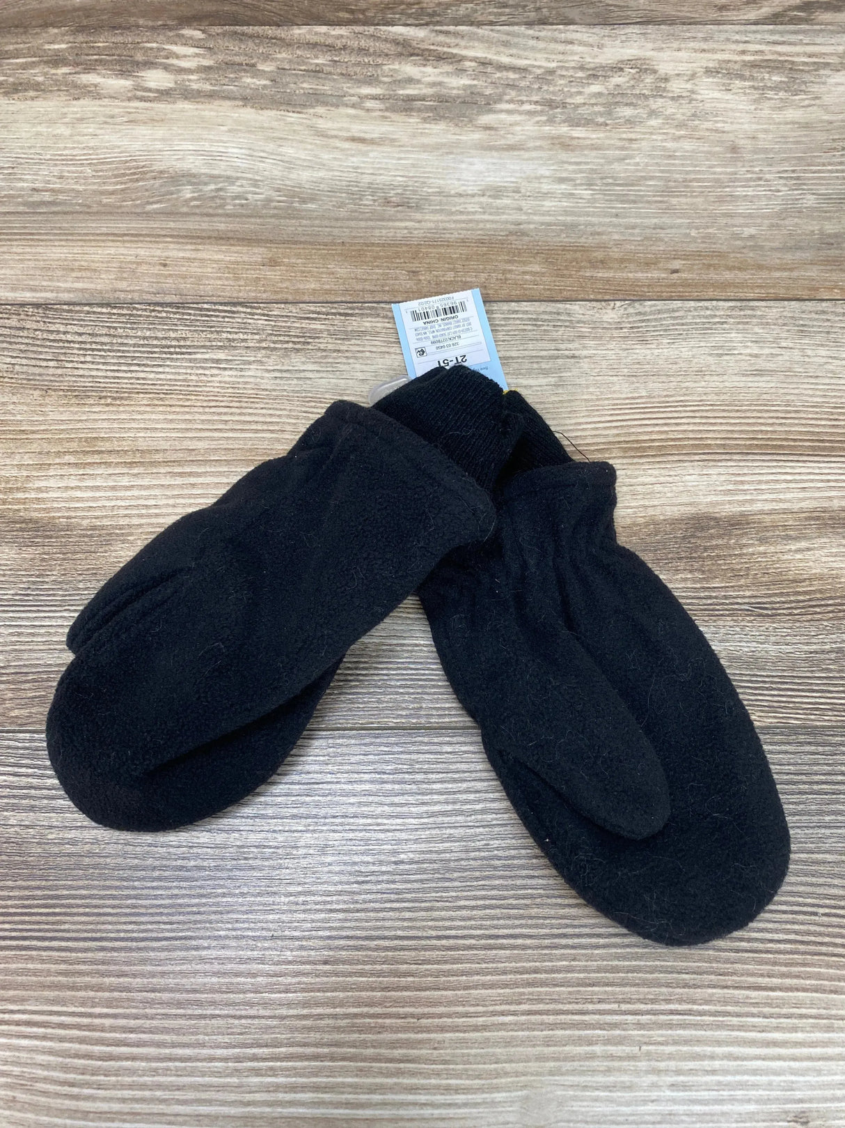 NEW Cat & Jack Black Water Resistant Mittens sz 2-5T