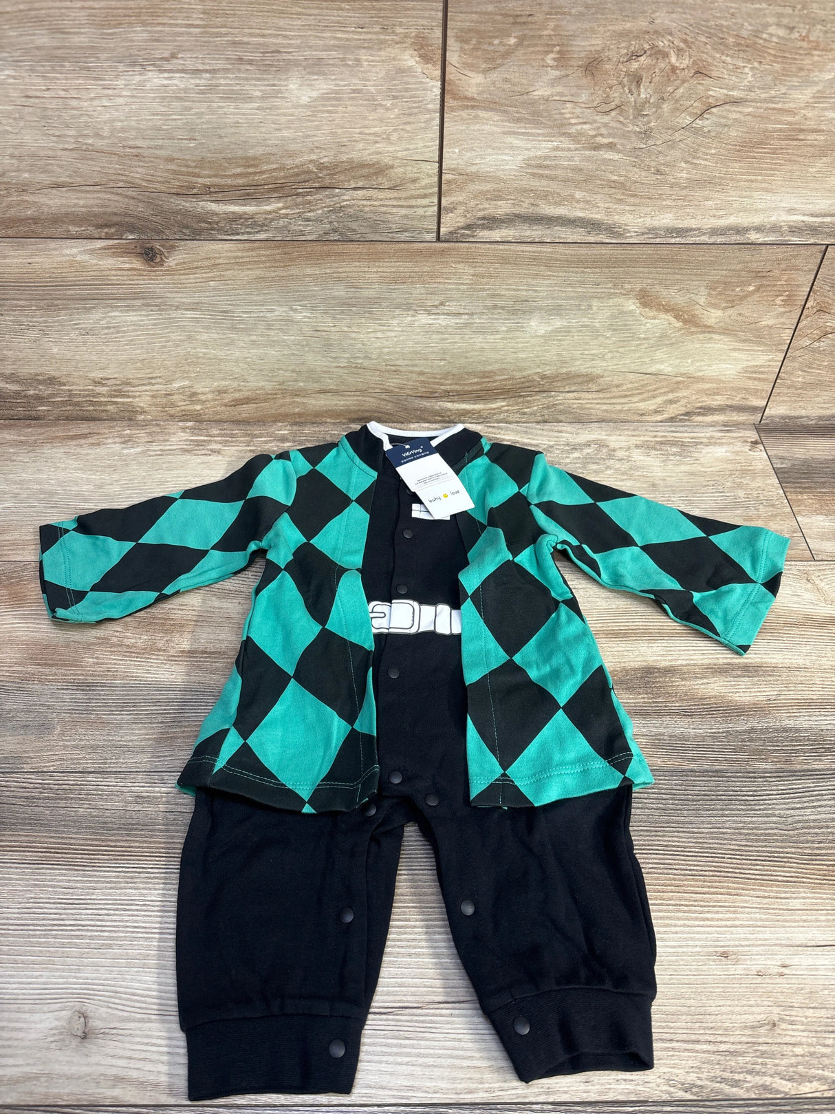 NEW YiErYing Tanjiro Jumpsuit Black sz 3-6m - Me n Mommy To Be