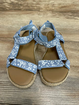 NWOT OshKosh Chambray Floral Espadrille Sandals Blue sz 10c