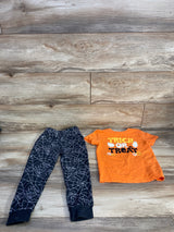 Cat & Jack 2pc Trick Or Treat Shirt & Jogger Set Orange sz 4T