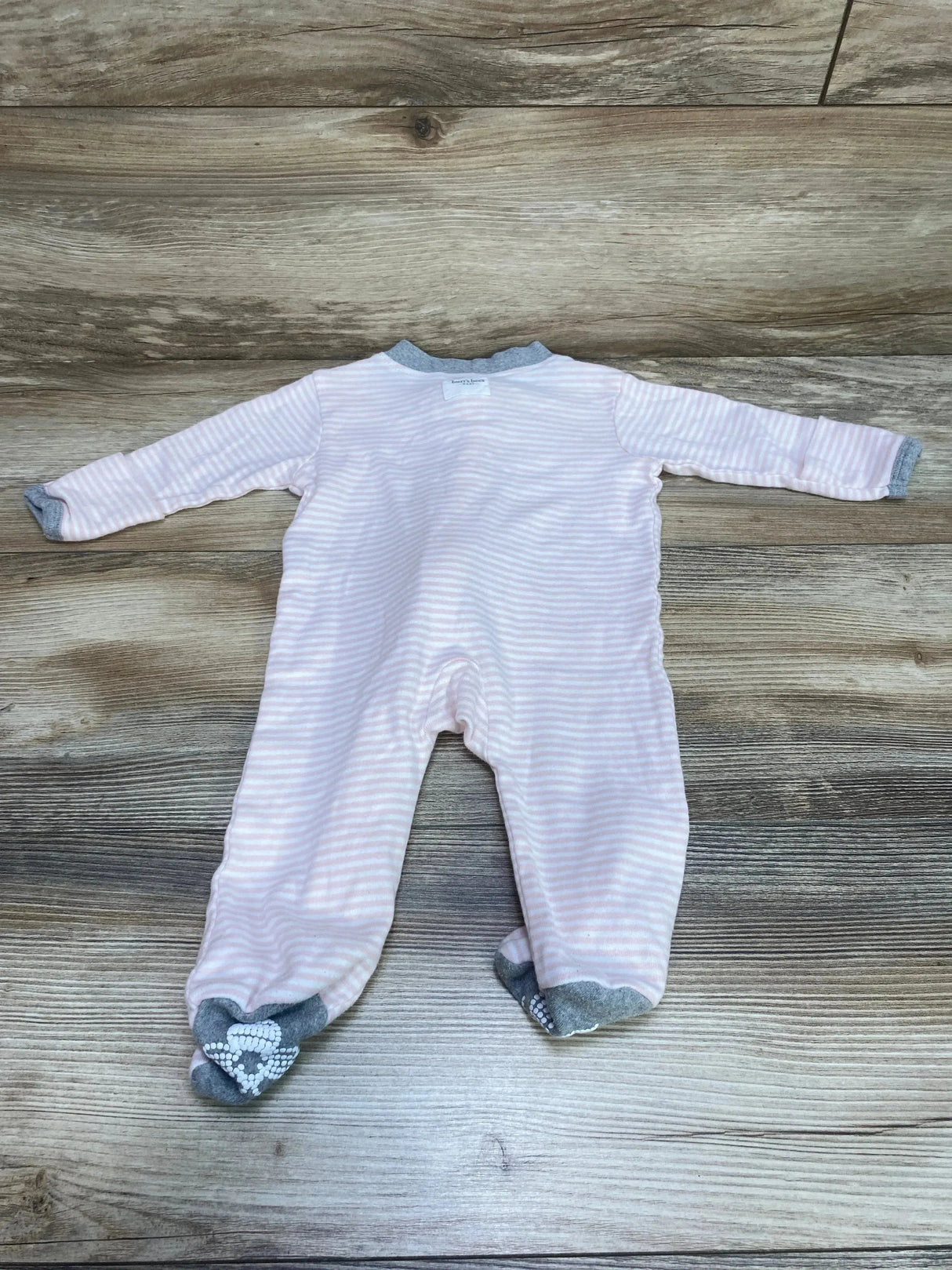 Burt's Bees Baby Organic Striped Sleeper Pink sz 0-3m