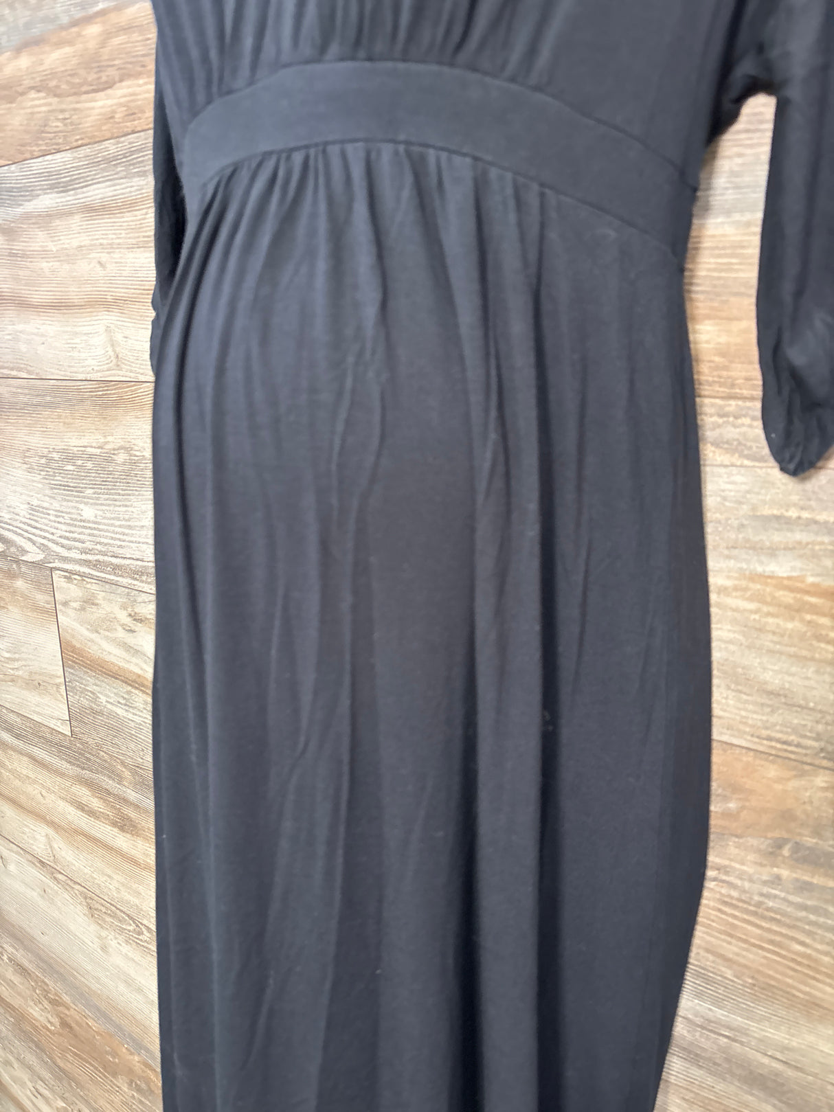 Isabel Maternity V-Neck Maxi Dress Black sz Medium