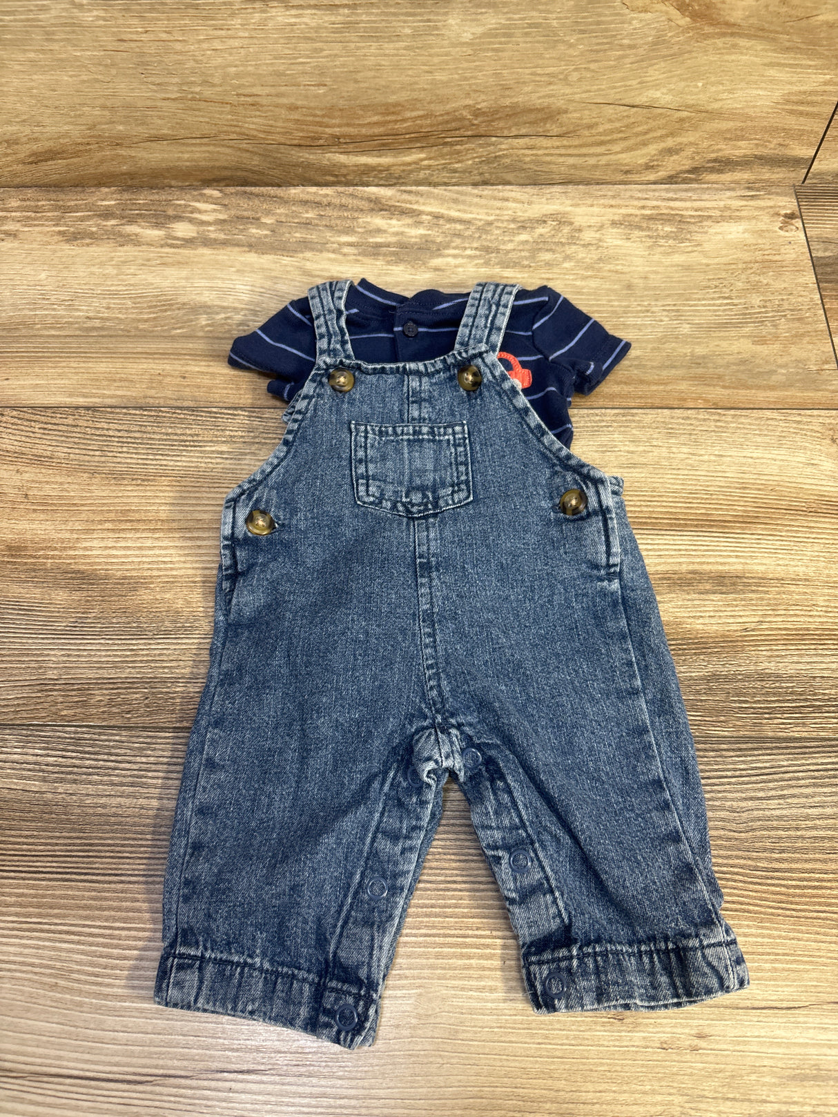 Just One You 2pc Bodysuit & Overalls Blue sz Newborn