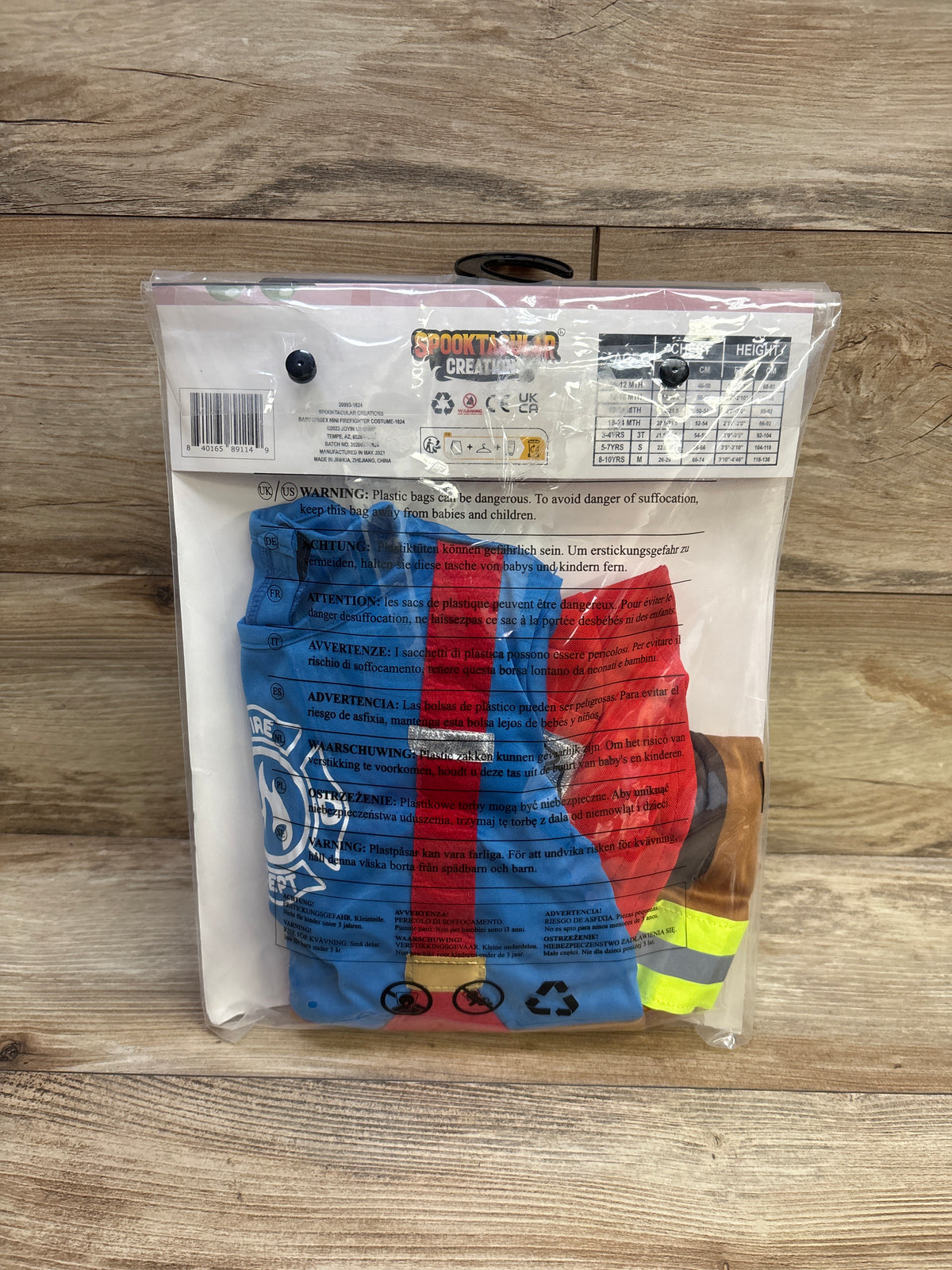 Spooktacular Creations 2pc Firefighter Costume Blue sz 18-24m