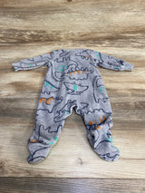 Just One You Dino Blanket Sleeper Gray sz Newborn