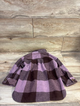 H&M Plaid Button-Up Shacket Brown sz 5T