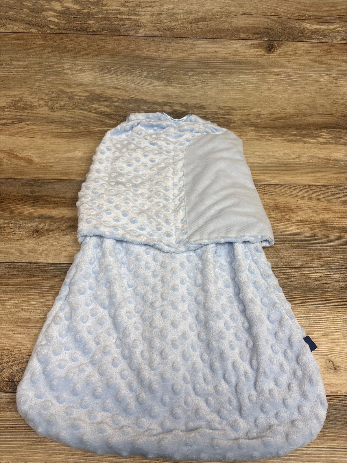 Halo Minky Dot SleepSack Swaddle Blue sz 3-6m