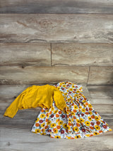 Goodlad 2pc Floral Dress & Cardigan Set Yellow sz 24m