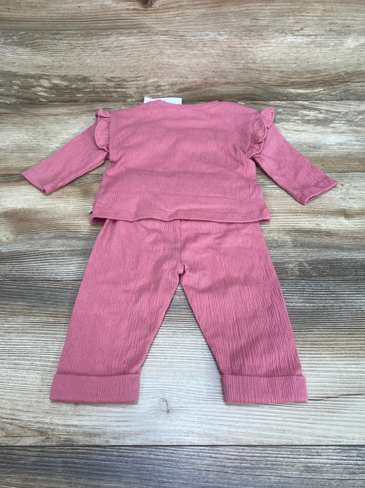 NEW Baby Gap 2pc Ruffle Time Shirt & Pants Pink sz 3-6m