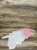 Gerber 5pk Long Sleeve Bodysuit Set Pink sz 0-3m