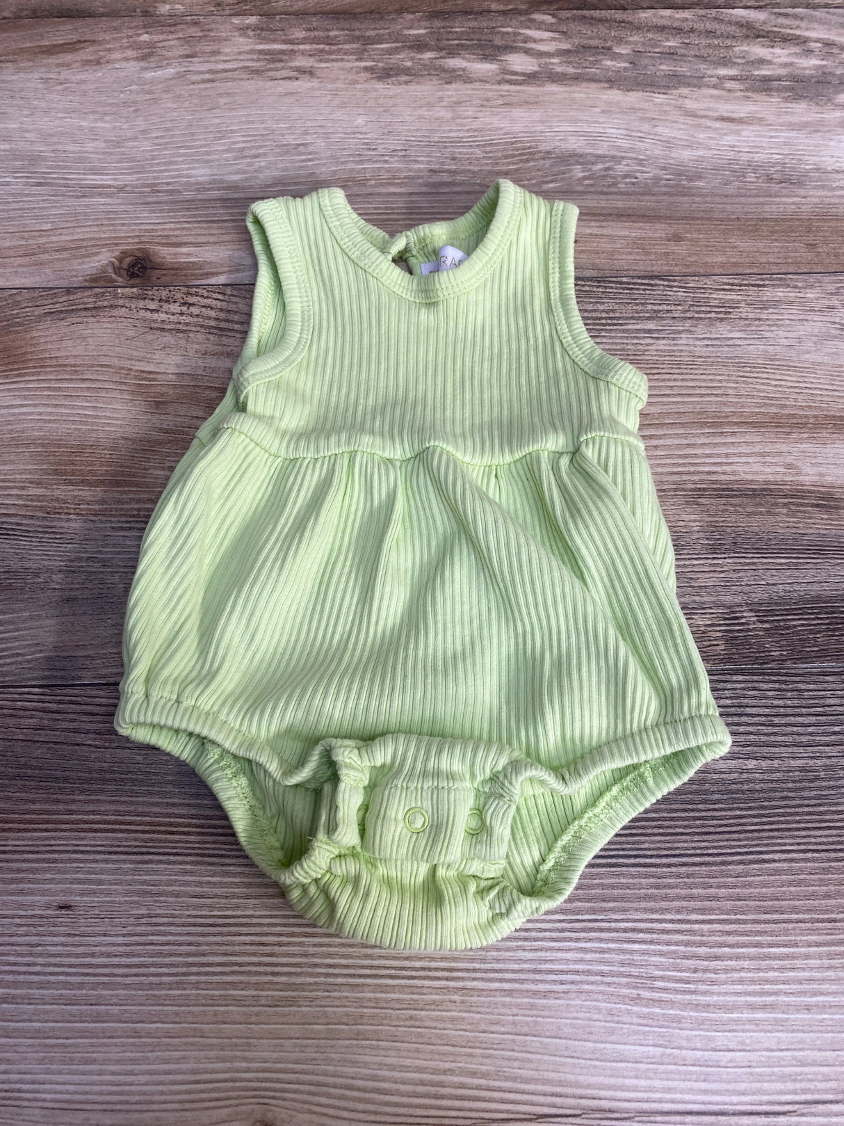 RZ By Rachel Zoe Ribbed Romper Green sz 6-9m - Me n Mommy To Be