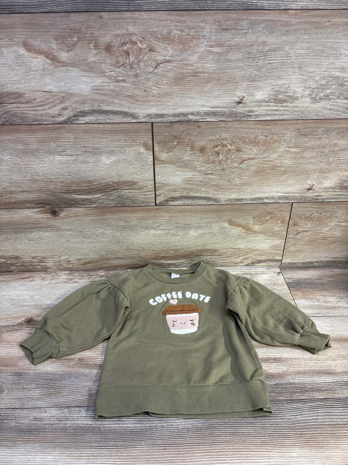 PL Baby Coffee Date Puff Sleeve Sweatshirt Green sz 24m