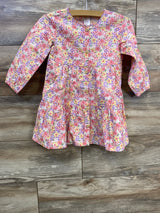 H&M Floral Button Up Dress Pink sz 2T