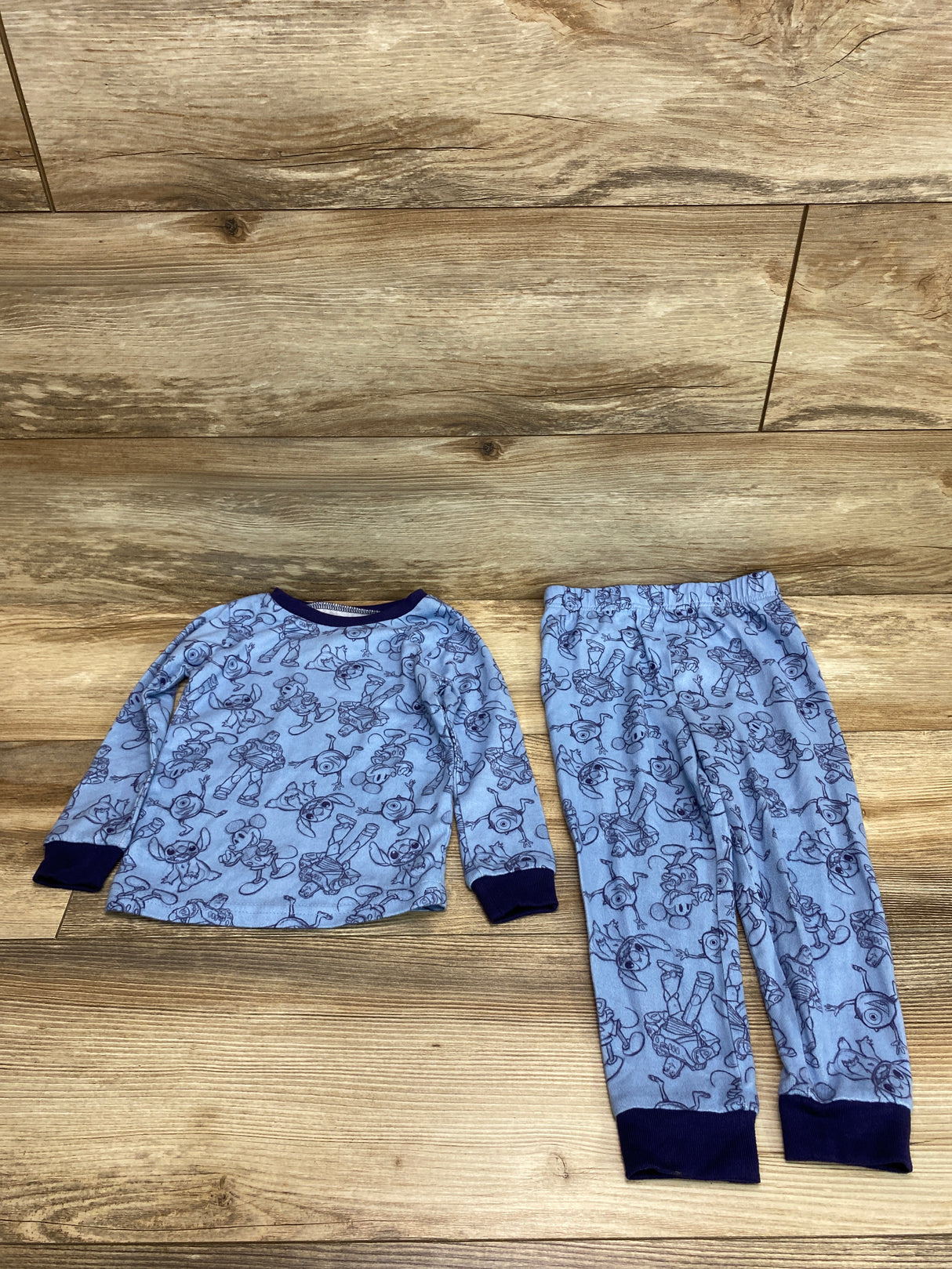 Disney 100 2pc Pajama Set Blue sz 4T