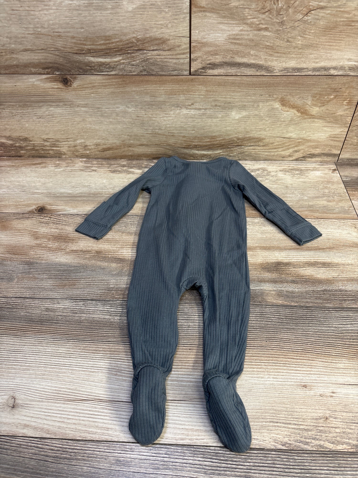 Copper Pearl Ribbed Footie Sleeper Grey sz 0-3m