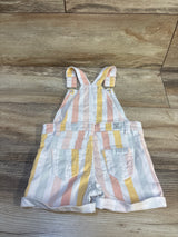 7 For All Mankind Striped Shortalls sz 18m