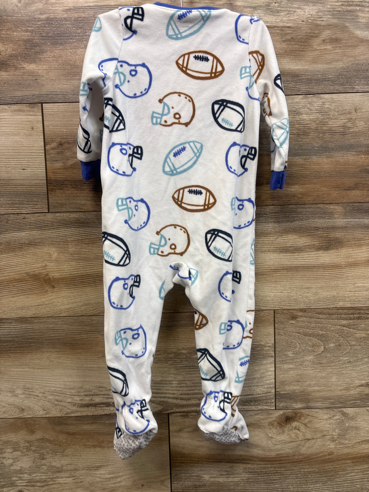 Carter's Football Blanket Sleeper White sz 18m
