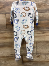 Carter's Football Blanket Sleeper White sz 18m