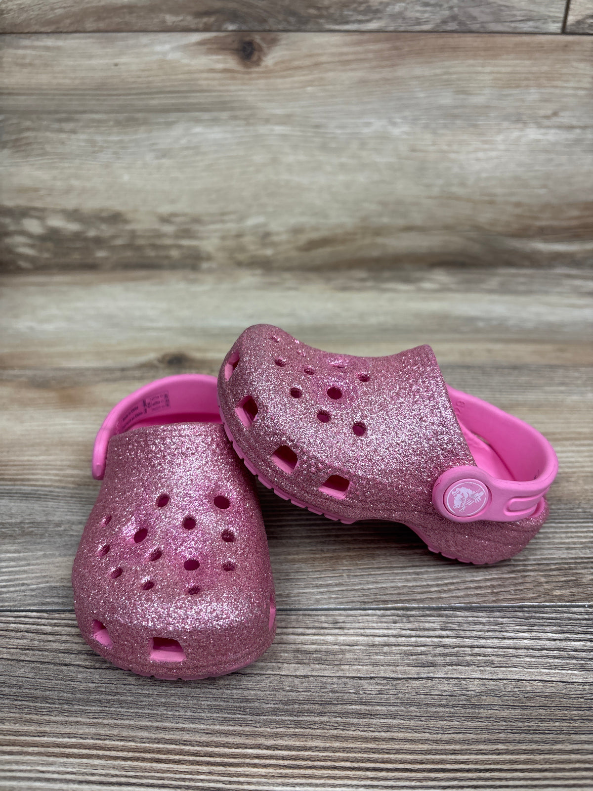 Crocs Classic Glitter Clogs Pink sz 5c