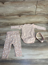 H&M x Disney Bambi 3pc Bodysuit + Pants + Headband Pink sz 6m - Me n Mommy To Be