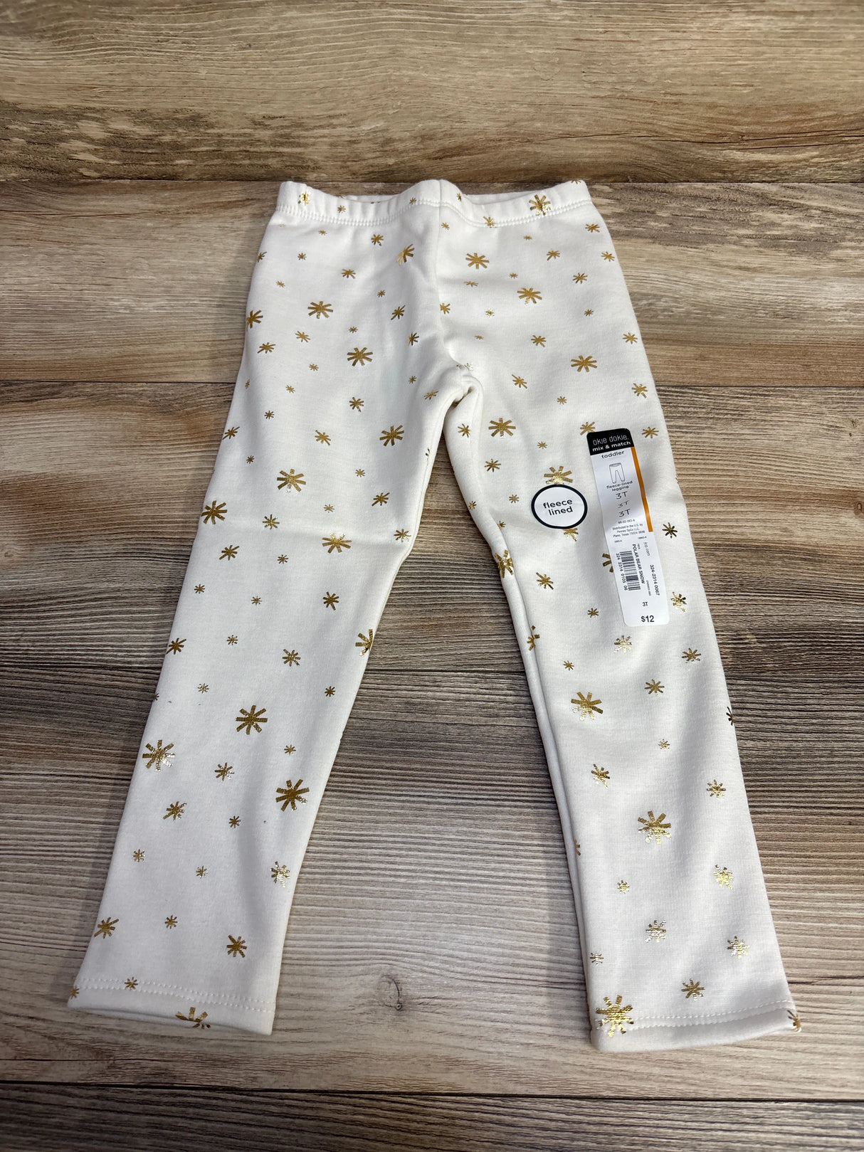 NEW Okie Dokie Polar Bear Snow Fleece Lined Legging sz 3T