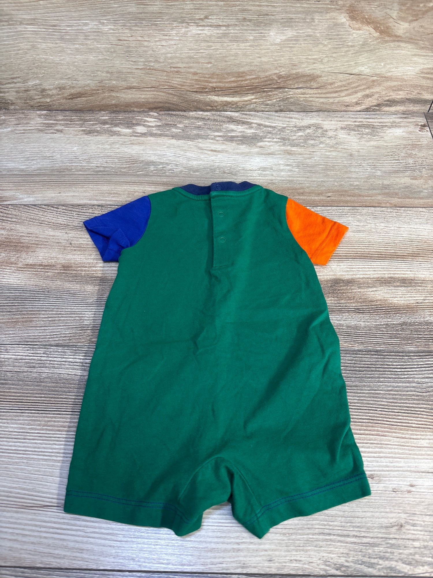 Ralph Lauren Soft Cotton Colorblock Shortie Romper Blue sz 3m
