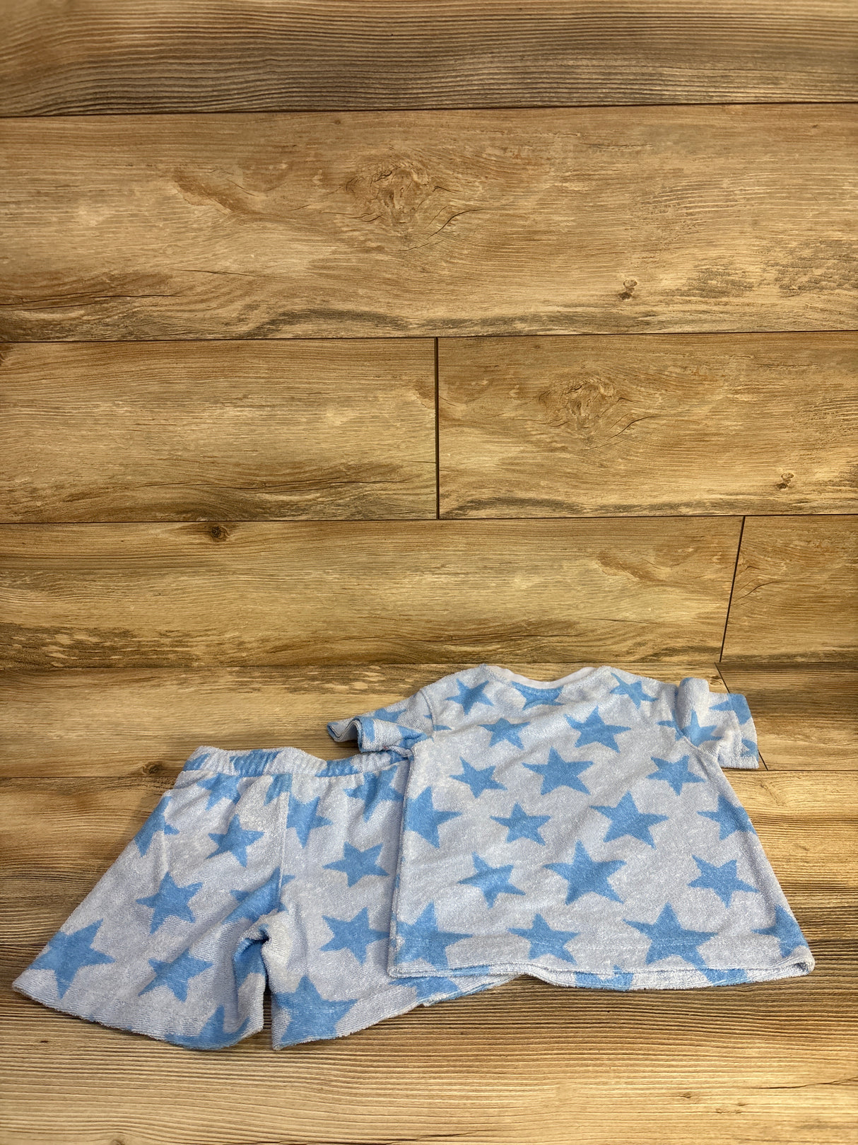 NEW Cat & Jack 2pc Terry Star Shirt & Short Set Blue sz 2T