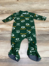 NFL Team Green Bay Packets Sleeper Green sz 3-6m