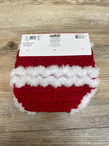 NEW So Dorable 1Pc Hand Crocheted Diaper Cover Red 6-12m