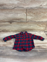 Carter's Plaid Button-Up Shirt Red sz 9m