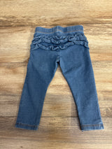 Cat & Jack Pull On Ruffle Leggings Blue sz 6-9m