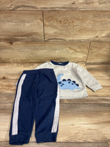 Little Me 2pc Sweatshirt & Pants Set Grey sz 24m