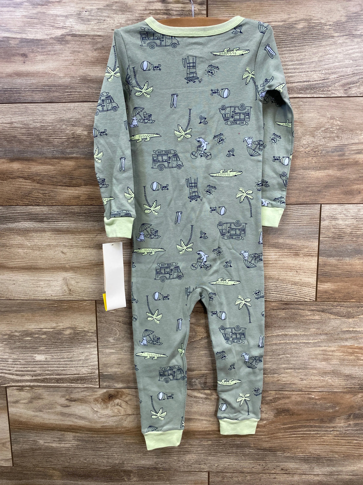NEW Carter's Zip Beach Sleeper Green sz 3T