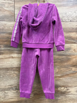 Juicy Couture Velvet 2pc Zip-Up Jacket and Joggers Magenta sz 3T