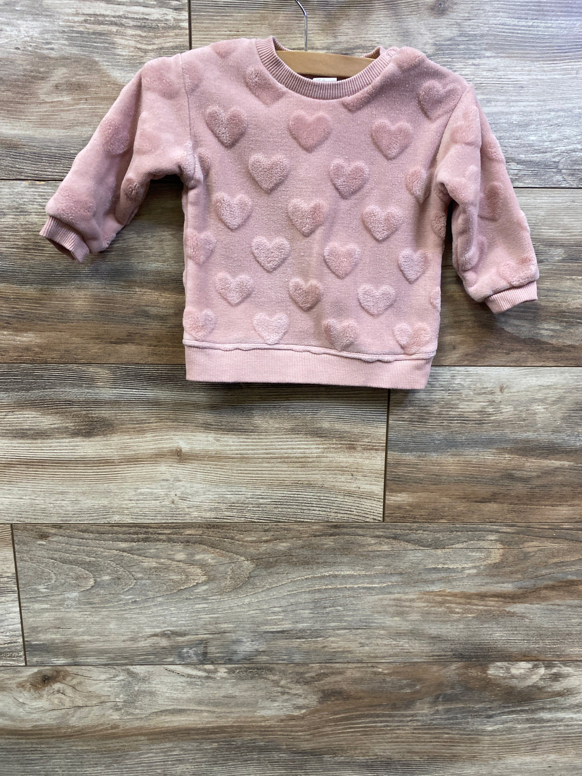 H&M Plush Pullover Sweatshirt Pink sz 9m