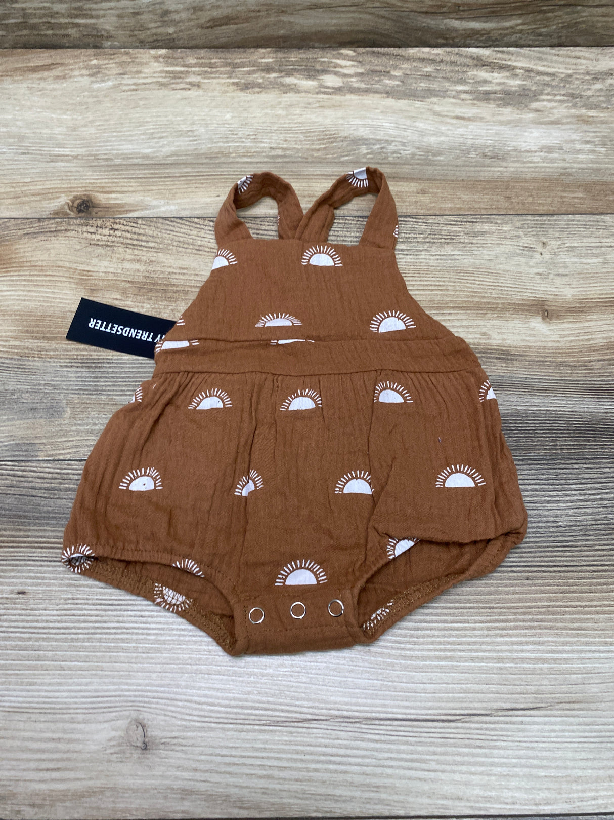 NEW Tiny Trendsetter Sunset Romper Brown sz 3-6m