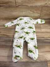Star Wars Baby Yoda Plush Footed Coverall White sz 6-9m