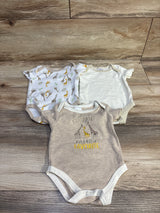 Little Beginnings 3pk Bodysuits Set Tan sz 0-3m
